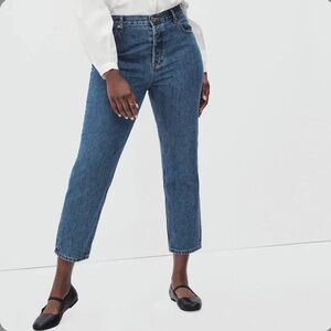 Everlane 90's Cheeky Straight Leg High Rise Curvy Jeans sz 31 Crop